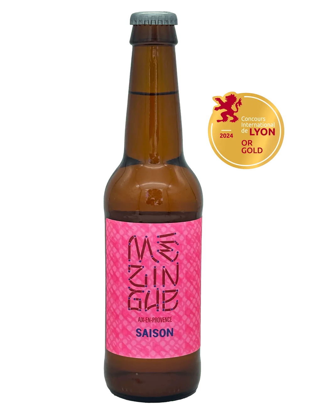 Saison Artisanale – Mézingue 33 cl 2 Bière Saison Mézingue, médaillée Concours de Lyon 2024, bière artisanale Brasserie La Baroude