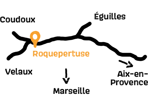 Carte de localisation de la Brasserie La Baroude, Pays d'Aix-en-Provence